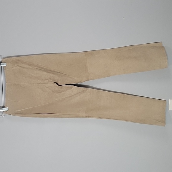 Bebe Beige Suede Leather Pants  Y2K - Picture 3 of 4